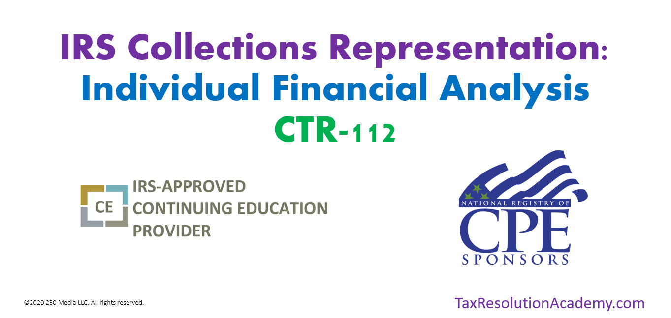CTR-112: Individual Financial Analysis